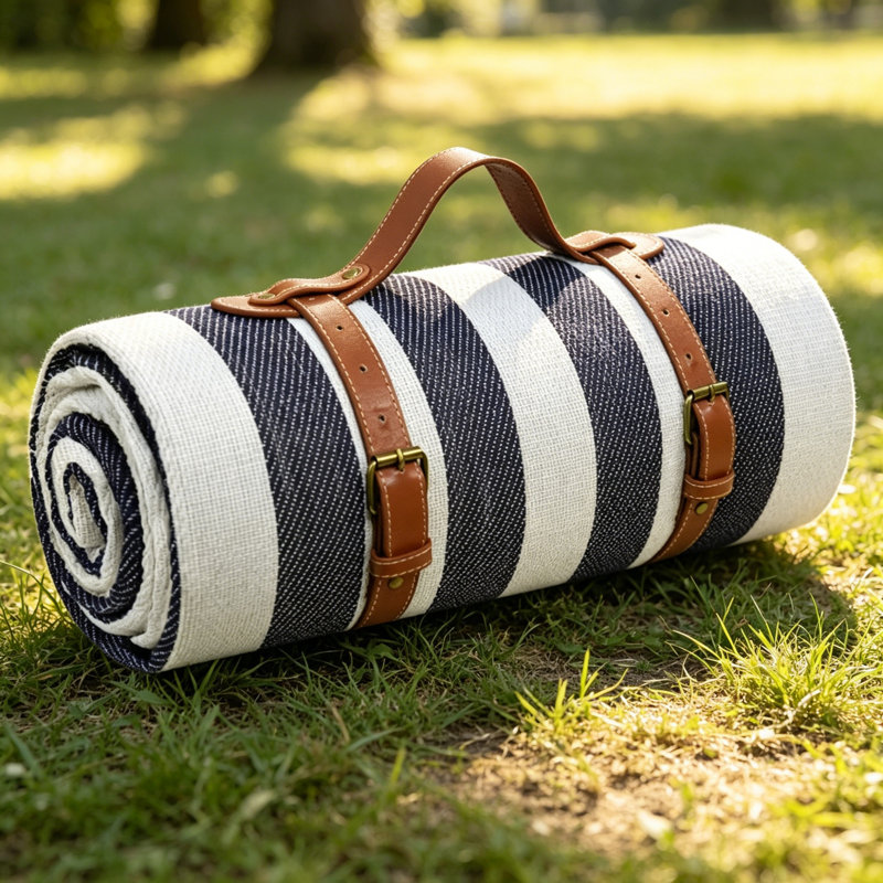 Extra Large Waterproof Picnic Blanket 80 x 80 Inch, Foldable Portable Sandproof Beach Mat for Camping, Hiking, Garden & Family Outdoor Picnics