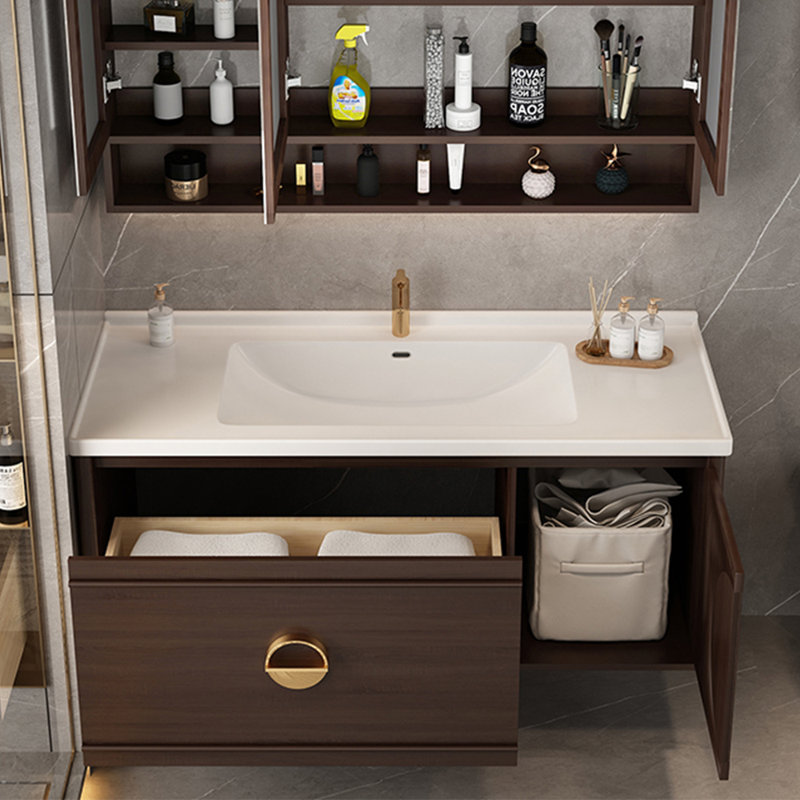 Modern light luxury style bathroom cabinet