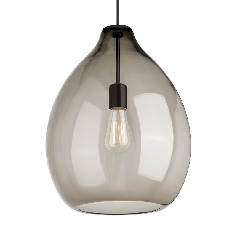 Quinton 1 - Light Pendant, Black, Smoke, Yes