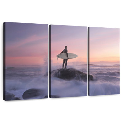 Senne Surfboard Rider On Rock