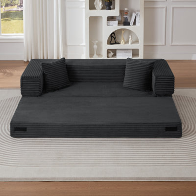 Canapé moderne en corde avec un design carré et un lit convertible à deux niveaux