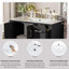 Meuble-lavabo de 36 pouces avec lavabo en céramique, armoire avec deux portes et quatre tiroirs-978252252