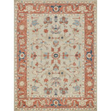 Exquisite Rugs Richmond Serapi Handmade Hand-Tufted New Zealand Wool On Canvas Beige/Rust Area Rug