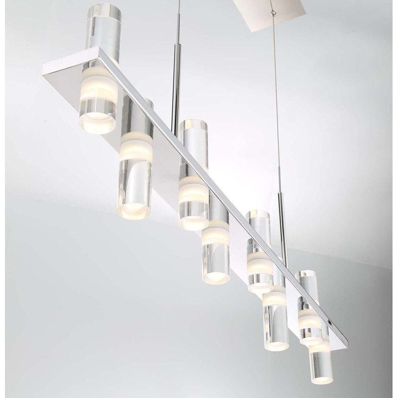 Luminaire suspendu pour îlot de cuisine 8 lumières DEL Netto