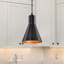 Luminaire suspendu de cuisine 1 lumière en métal noir mat 