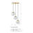 Neva 3-Light Transitional Globe Chandelier for Entryways with 7 in. Clear Iridescent Glass Shades-808494031