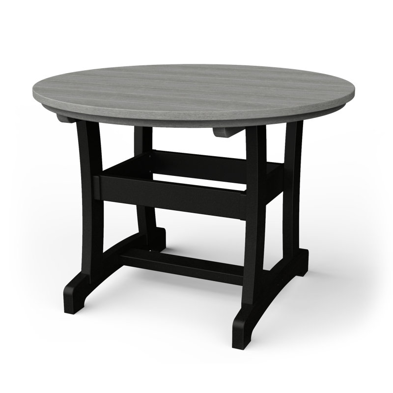 Table de salle à manger Stella, Bois flottant gris / noir, H 42 po x l 42 po x P 42 po