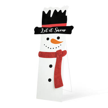 Wood Sitting Snowman with Hat - Craft Dealz