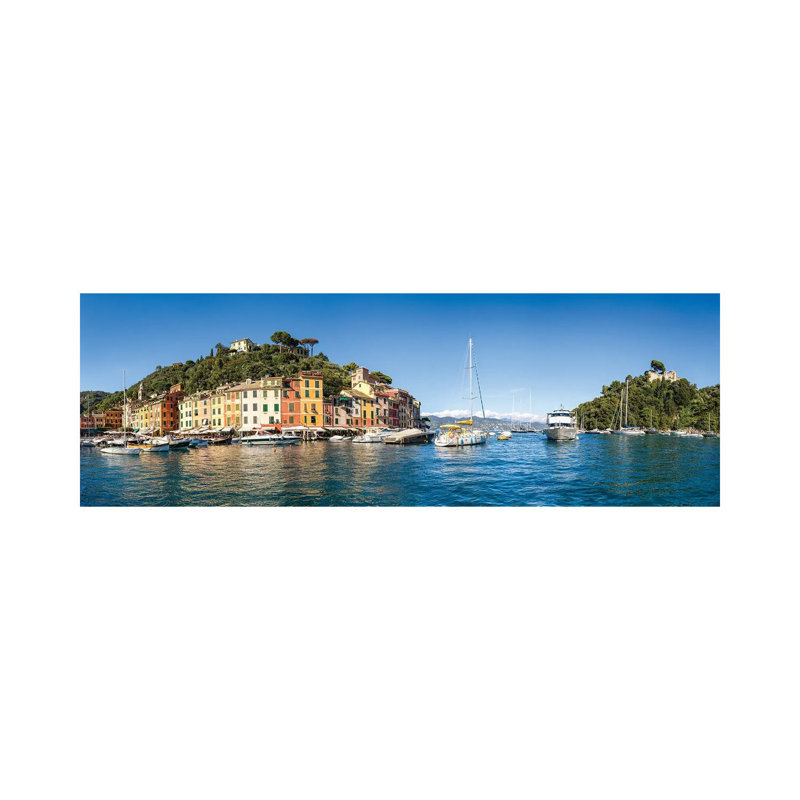 Panoramic View Of Portofino, Liguria, Italy by Jan Becke - Wrapped Canvas Panoramic Print