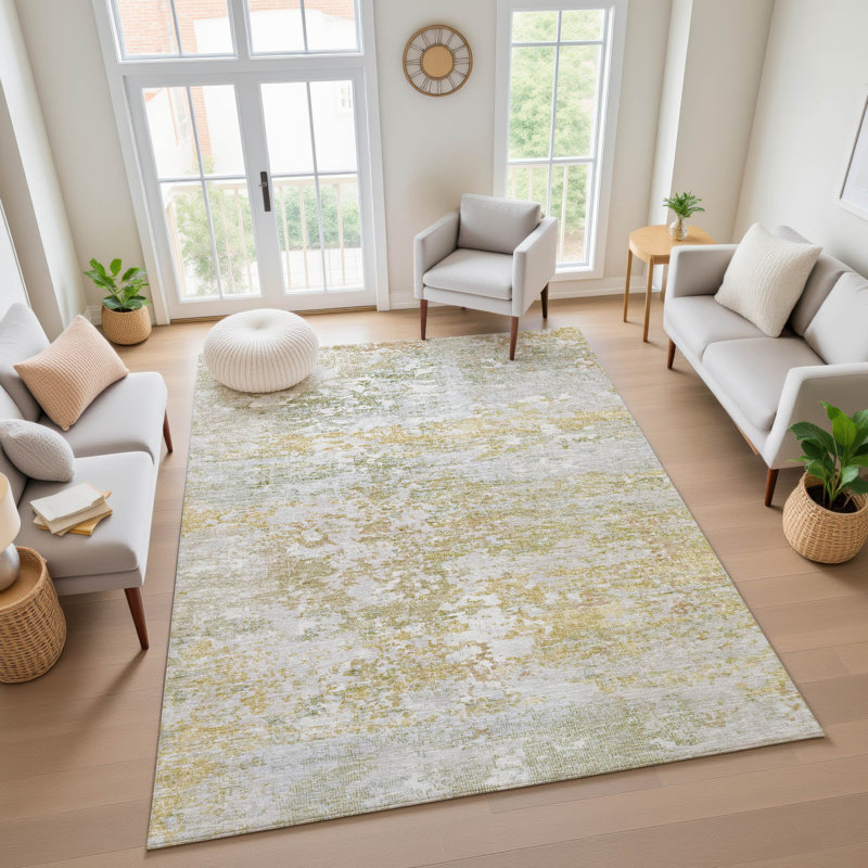 Premium Machine Washable Ashington AMF1830 Modern Rug, Rectangle 10' x 14'