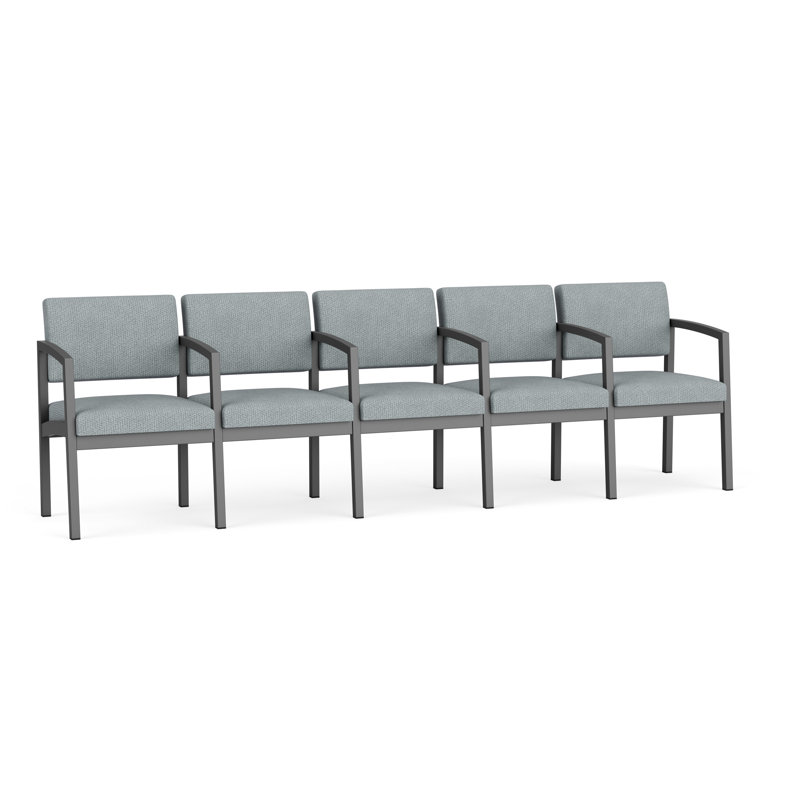 Structure en métal 5 places Lenox, Gris anthracite, Chambray calcaire / Patriot Plus taupe