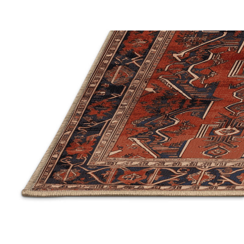 Tapis brun lavable à la machine, Carré 3 pi
