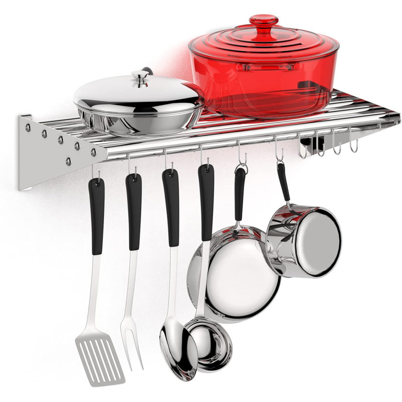 Pot Rack, 14cm H x 60cm W x 32cm D