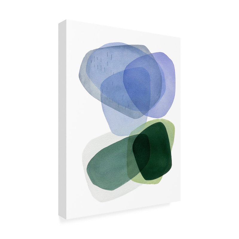«Goree Abstract» par Simone Christen sur la berge III sur toile, H 47 po x l 35 po x P 2 po