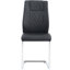 Chic chaise de salle à manger en similicuir noir avec pieds en métal massif, 6 pour une élégante chaise de salle d'étude dans la maison