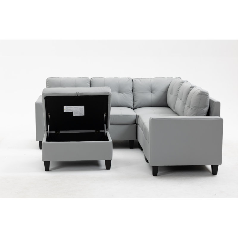 Canapé modulaire Modern Canapé modulaire assembler des canapés modulaires, ensemble de coussins, facile à assembler, Lin gris