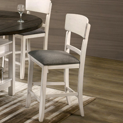 Tabouret de bar rembourré 2 pièces