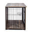 Chenil pour chien de taille moyenne en bois avec entrées doubles - Accessoire d'intérieur polyvalent