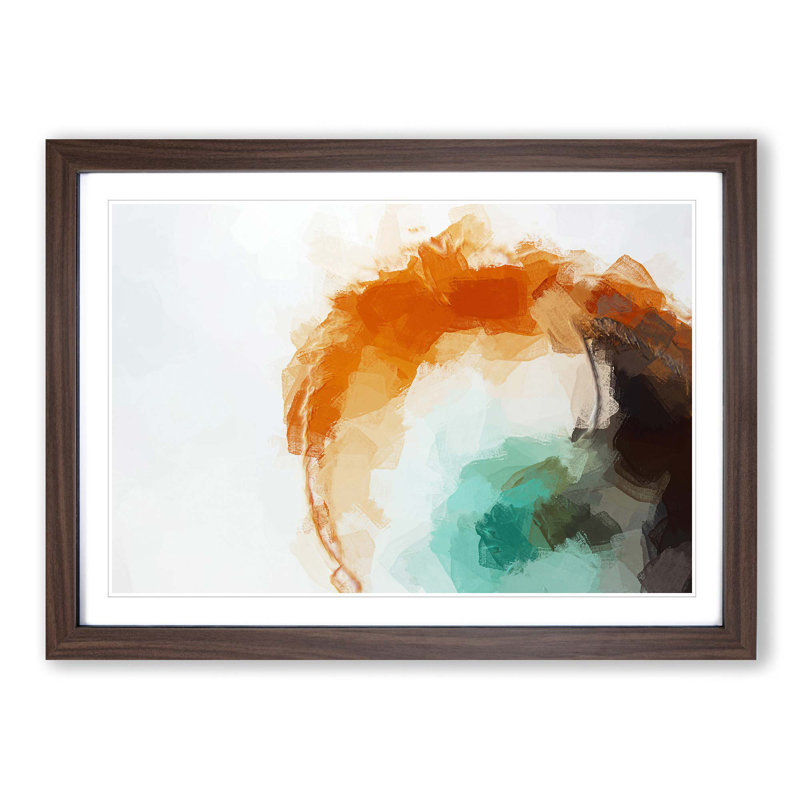 Love of Yesterday in Abstract - Picture Frame Graphic Art Print, Walnut, 35cm H x 50cm W x 2cm D