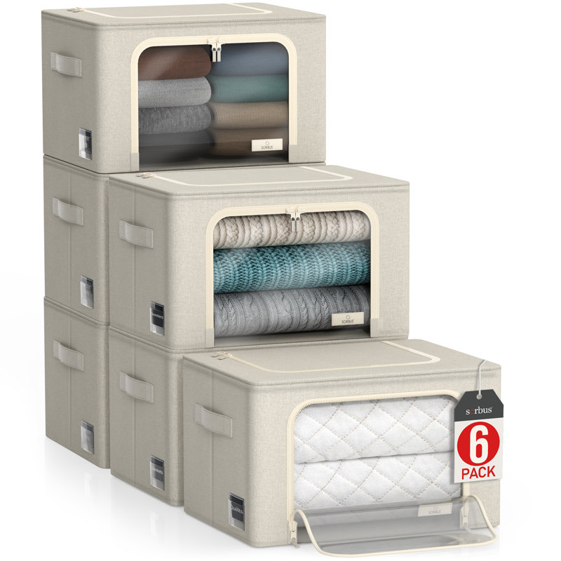 Sac de rangement en polyester Sorbus, Beige