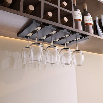 Wine Cup Holder Under A Shelf Or Cabinet