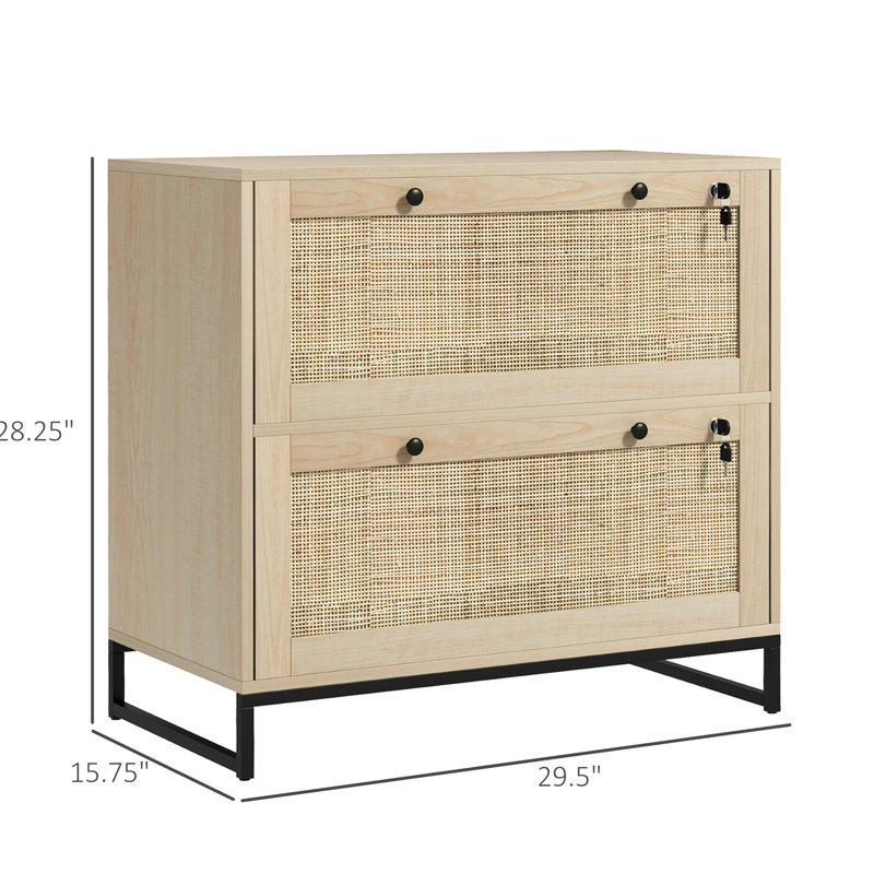 Locking File Cabinet With 2 Drawers - Vertical For Office Setup Drawer Detail, Adjustable Hanging Bar Fits Different Paper Types Natural Appearance Filing Lockable Storage Sizes Color Scheme