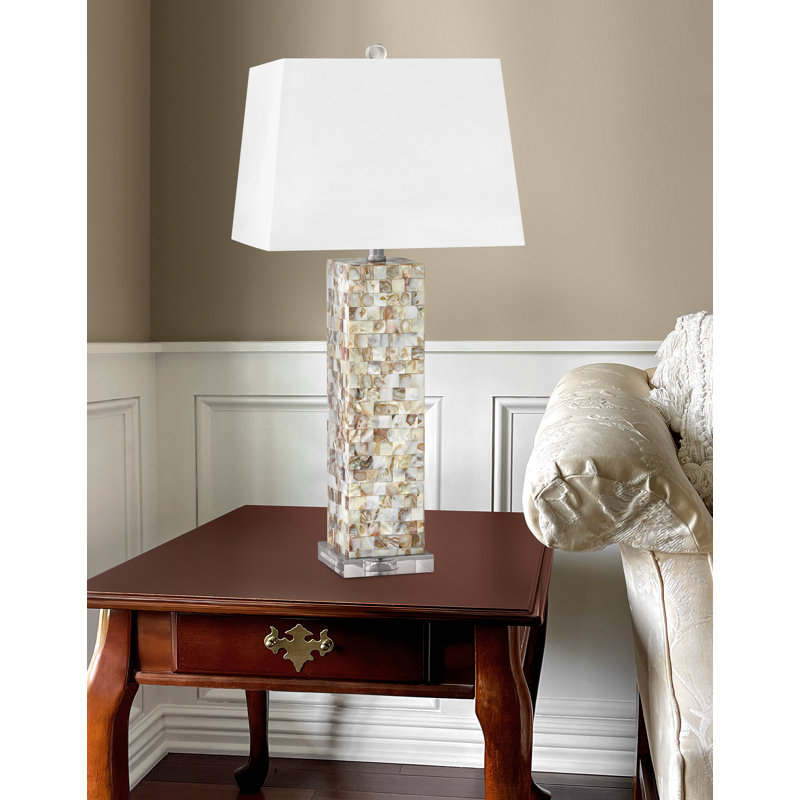 Perla 31" Mother of Pearl Mosaic Table Lamp
