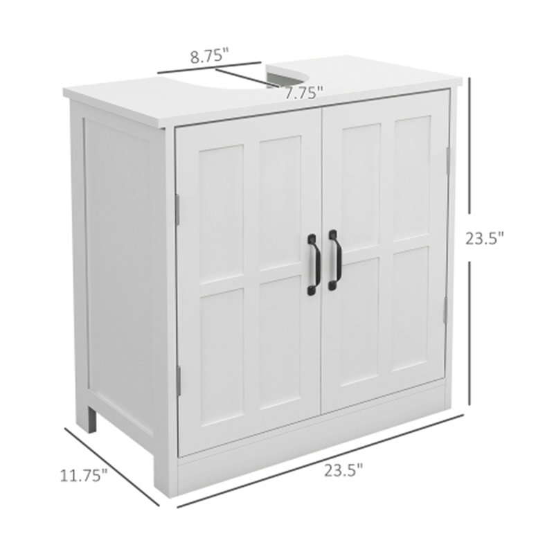 Meuble-lavabo de salle de bain, meuble-lavabo piédestal avec tablette réglable