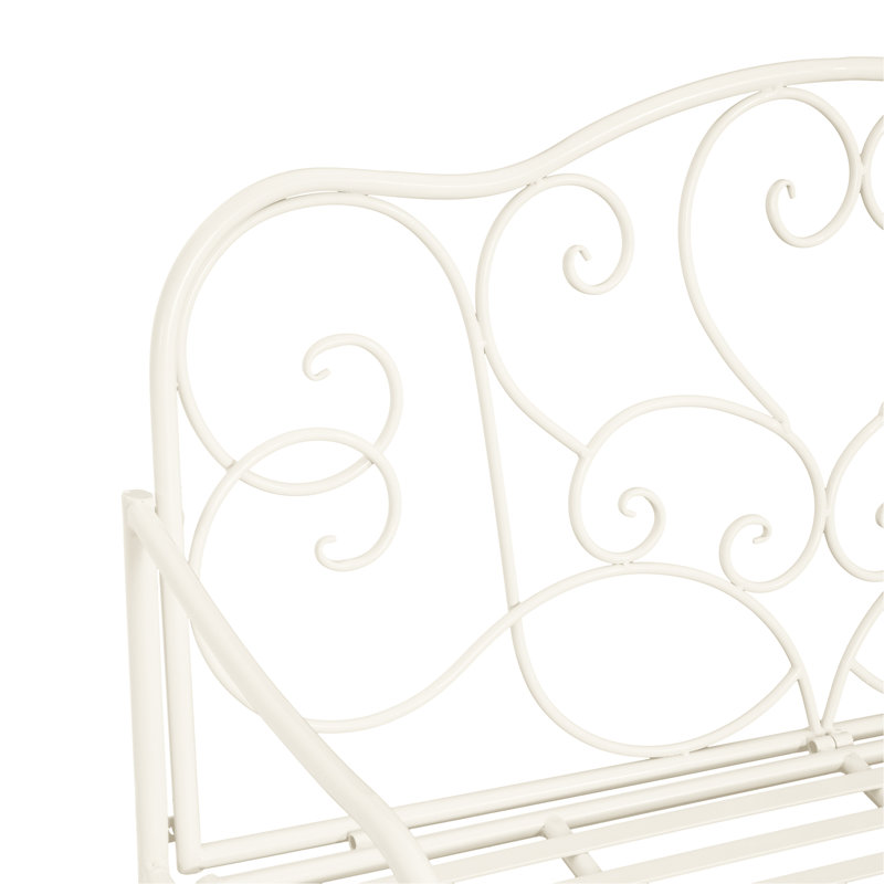 Banc de jardin Sunnydaze - blanc