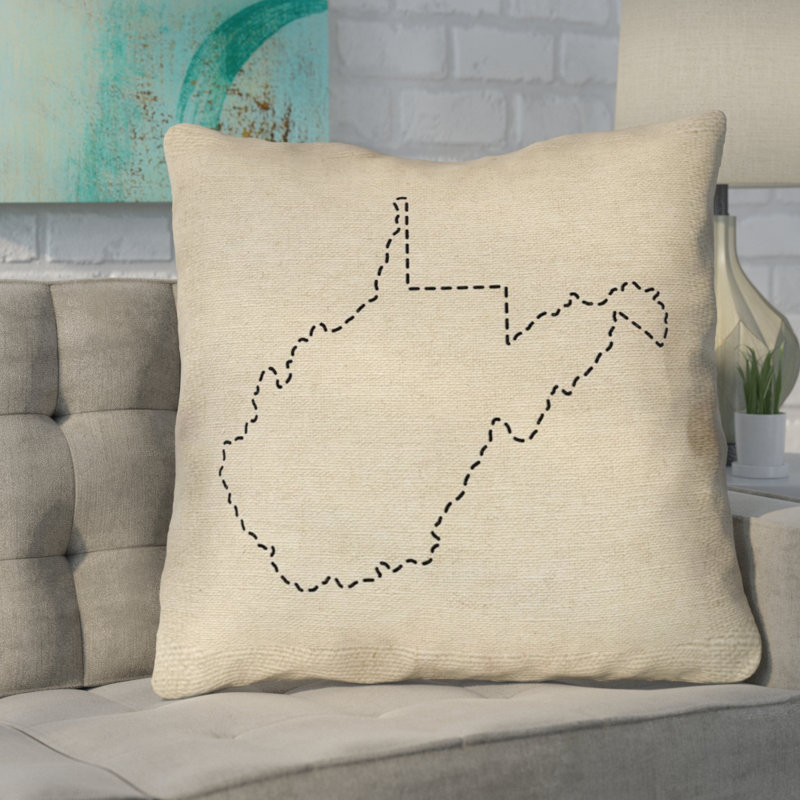 Coussin Katelyn Smith West Virginia, H 36 po x l 36 po, Coussin de sol
