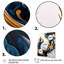 Bleu et or, art moderne abstrait, peinture V - ensemble d'art mural moderne sur toile-87912695-87912697