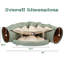Lit pour chat avec tunnel extensible, recouvert de tissu, rembourré de coton PP, tunnel télescopique facile à nettoyer pour le plaisir de l'animal, option lavable