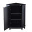 Armoire de salle de bain noire en coin avec tablette réglable-427060312