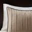 Édredon 7 pièces en faux suède beige très grand - rembourré, design classique et élégant-128685182