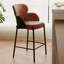 Chaise d'appoint à dossier brun uni (ensemble de 2)