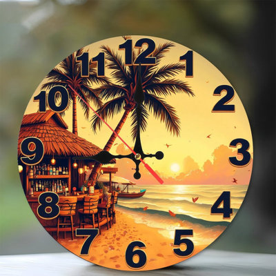 Décoration murale horloge de plage Beach