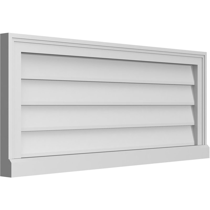 Cadre de seuil Brickmould, brun clair apprêté, H 16 po x l 38 po x P 2 po
