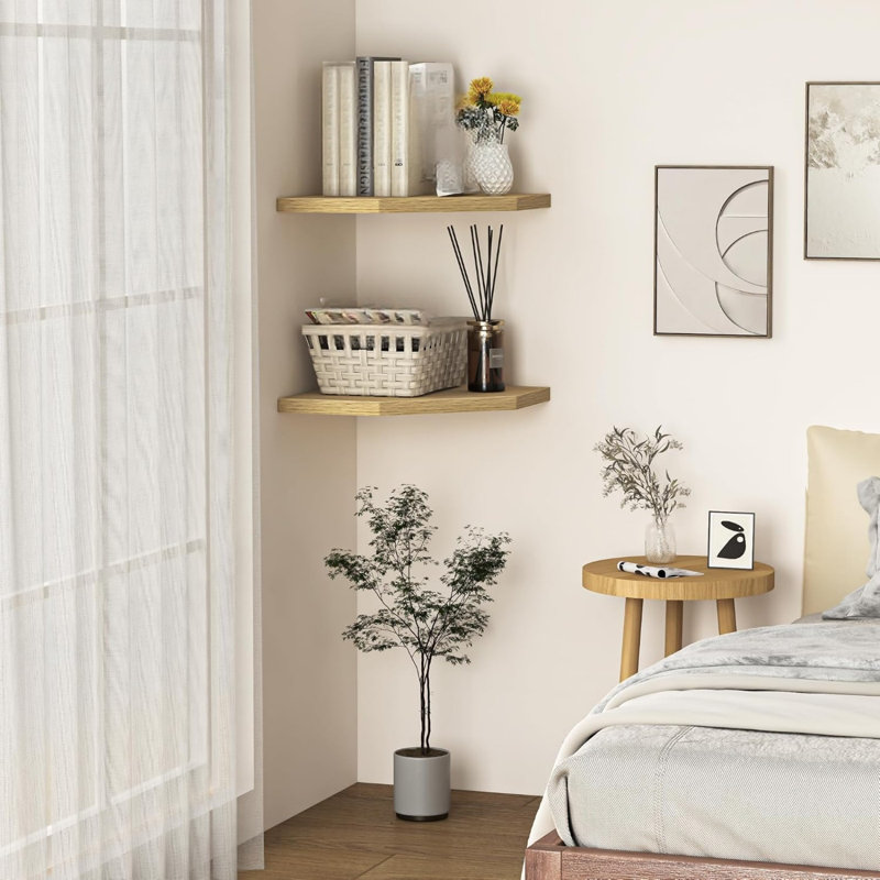 Wood Corner Shelf