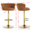 Ensemble de 2 tabourets de bar, avec repose-pieds chromé et base pivotante à hauteur réglable en velours + tabouret de bar simple-1758943790