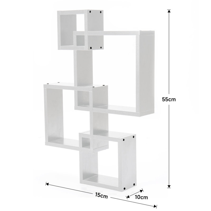 Bostow 4 Piece Square Floating Shelf