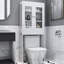 Rangement autoportant au-dessus de la toilette l 25,98 po x H 64,96 po x P 9,01 po Aareon