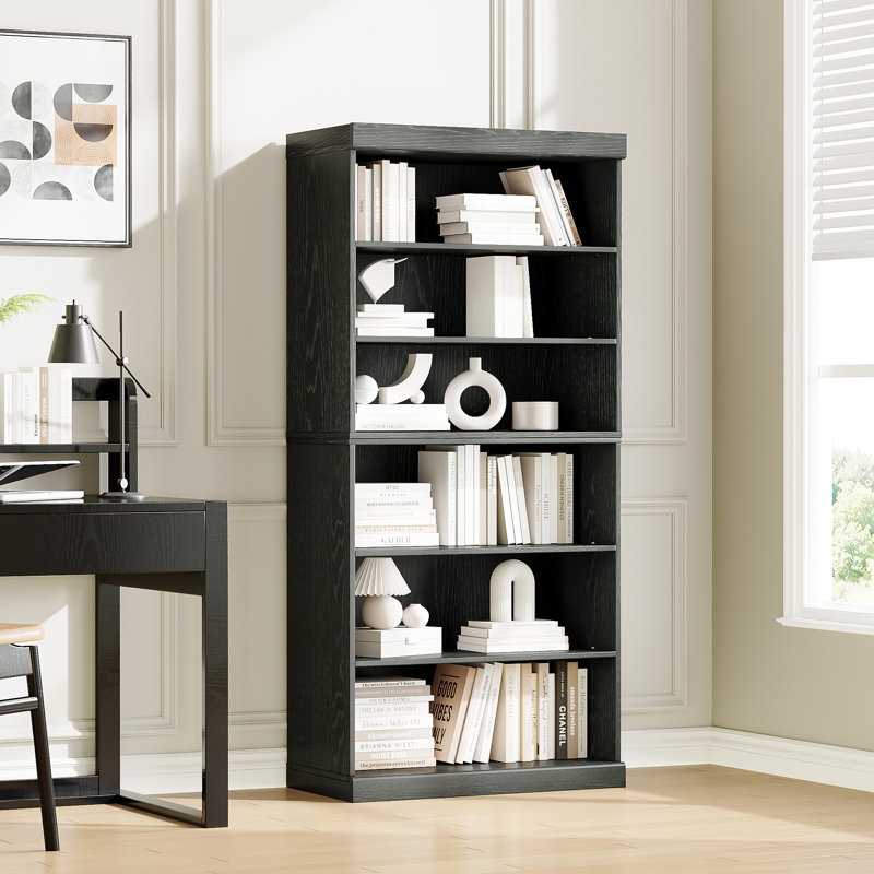 Bibliothèque 67 po H x 31 po, (6 tablettes) H 170,2 po x l 78,7 po x P 40,6 po, Noir