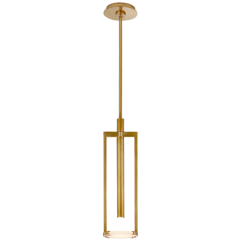Kelly Wearstler Melange Medium Floating Disc Pendant, Antique-Burnished Brass, 18" H x 5" W x 5" D