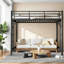 Lits avec rangement compacts, lit mezzanine simple en métal TG, maison moderne