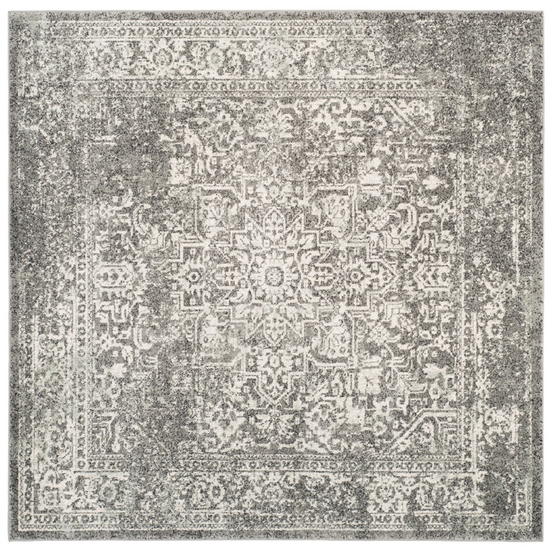 Aalexus Performance Oriental Rug, Square 5'1"
