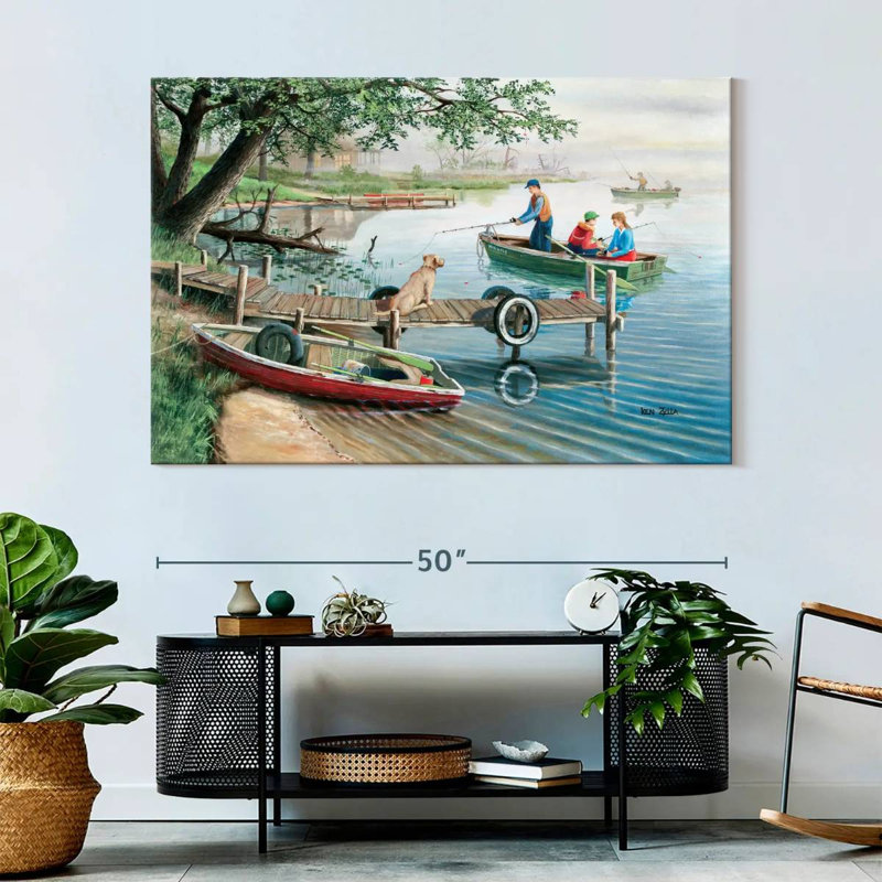 Senne Dog On Dock, 34'' H x 51'' W