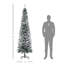 Arbre de Noël artificiel avec branches réalistes, conception enneigée, base robuste, assemblage facile pour les décorations des Fêtes