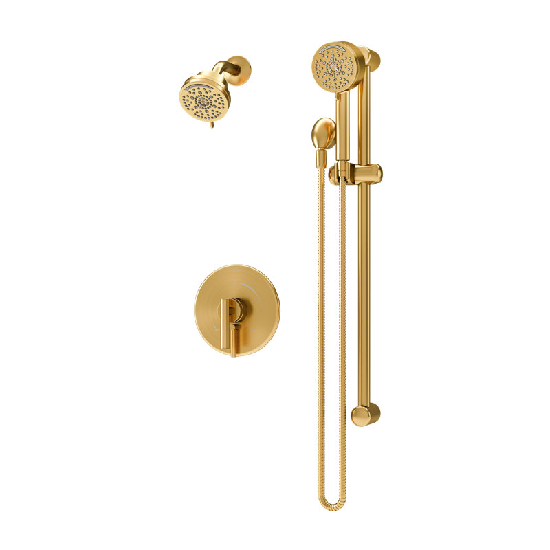 Système de douche à une poignée avec douche à main Dia HydroMersion, Bronze