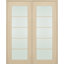 Portes doubles en bois manufacturé et en verre Avon 5 Lite-97849772-100096509-100096511