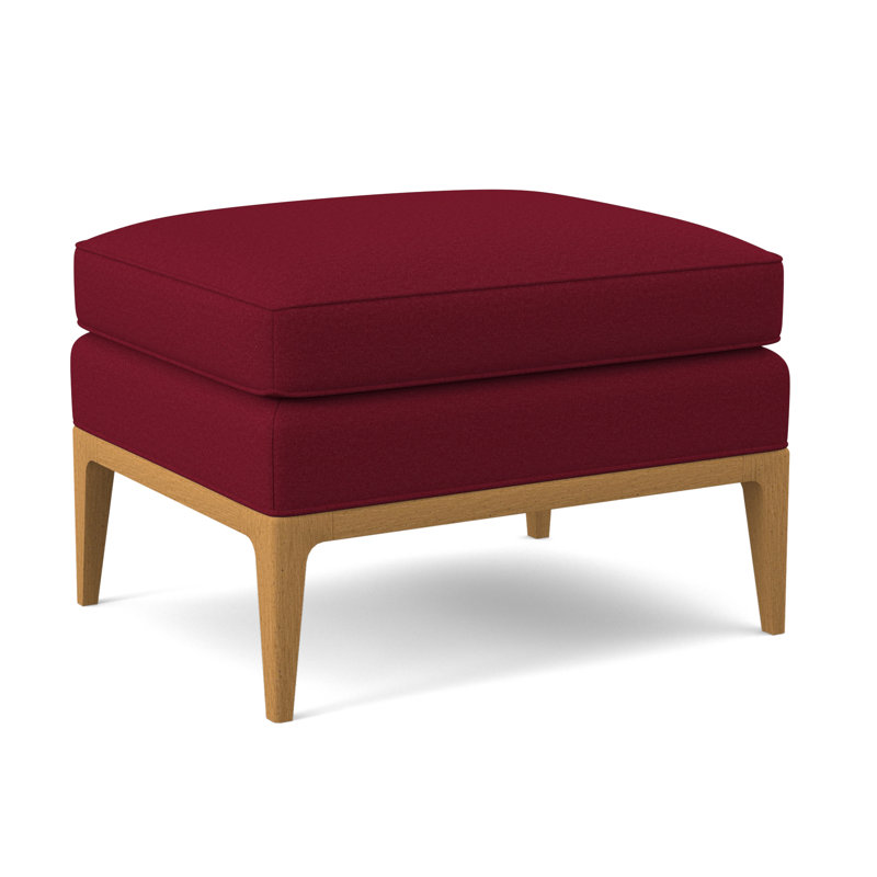 Repose-pieds rectangulaire 28 po Claxton, ambre, Rouge Margaret